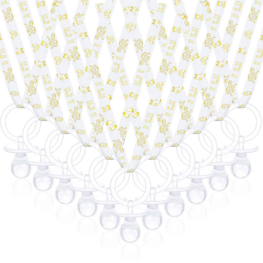 Junkin 60-piece pacifier necklace set packaged for display, great as party favors