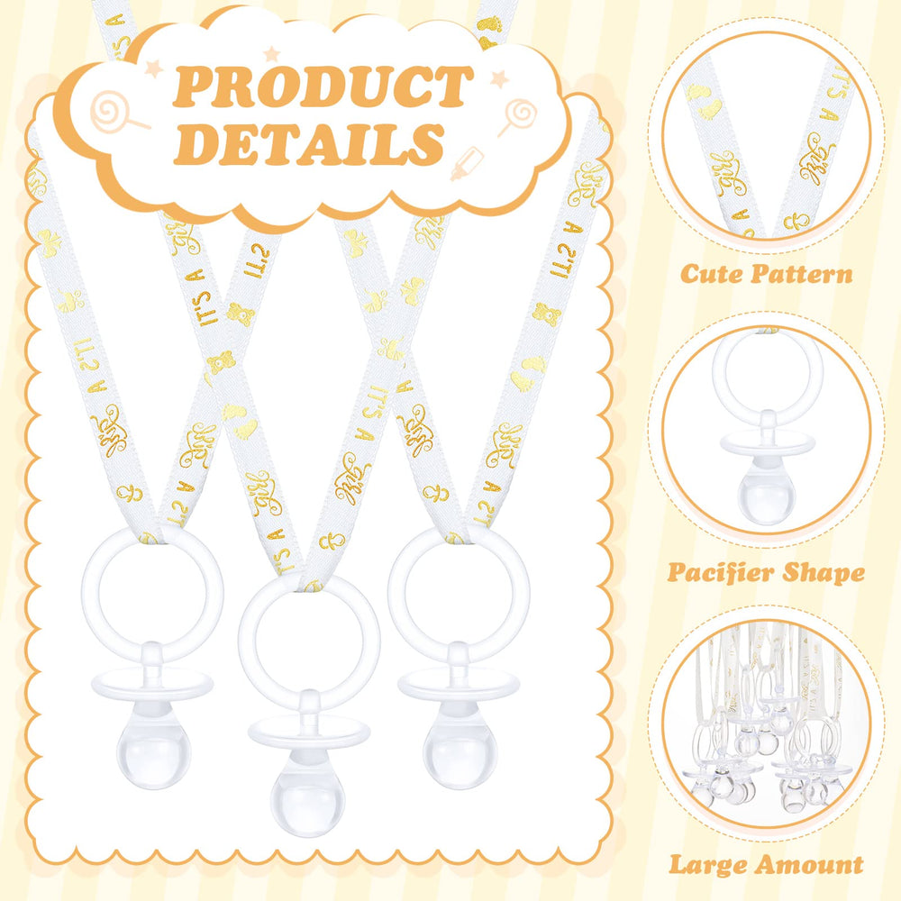 Junkin it's a girl pacifier necklace close-up, decorative design for gifts