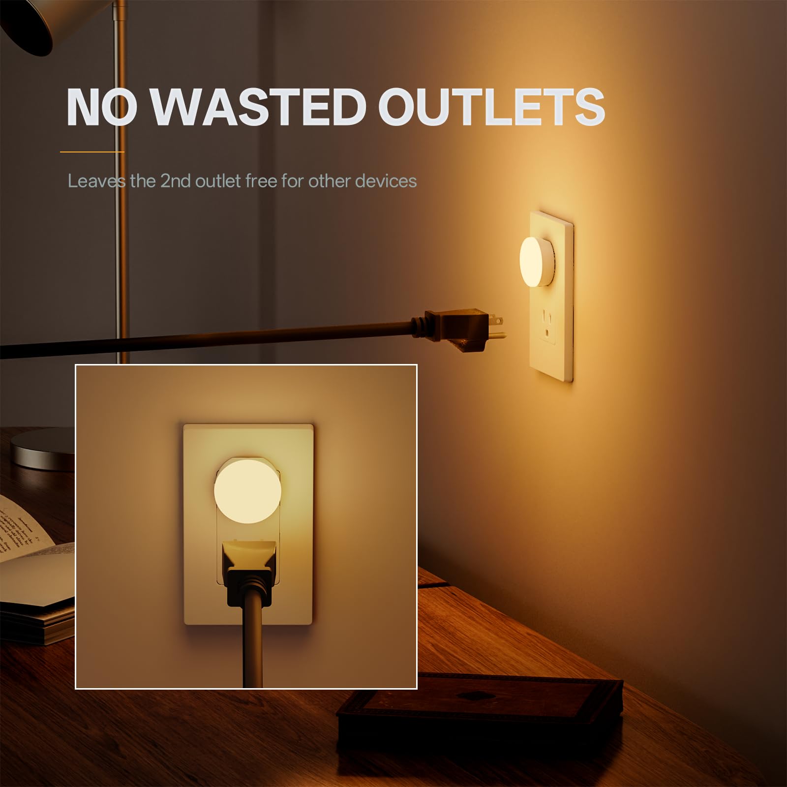 Junlit dimmable night light shows adjustable brightness for cozy bedrooms.