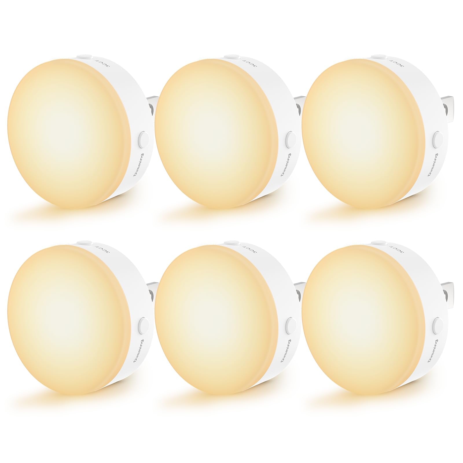 Junlit night light plug-in six-pack provides safe hallway illumination for nighttime navigation.