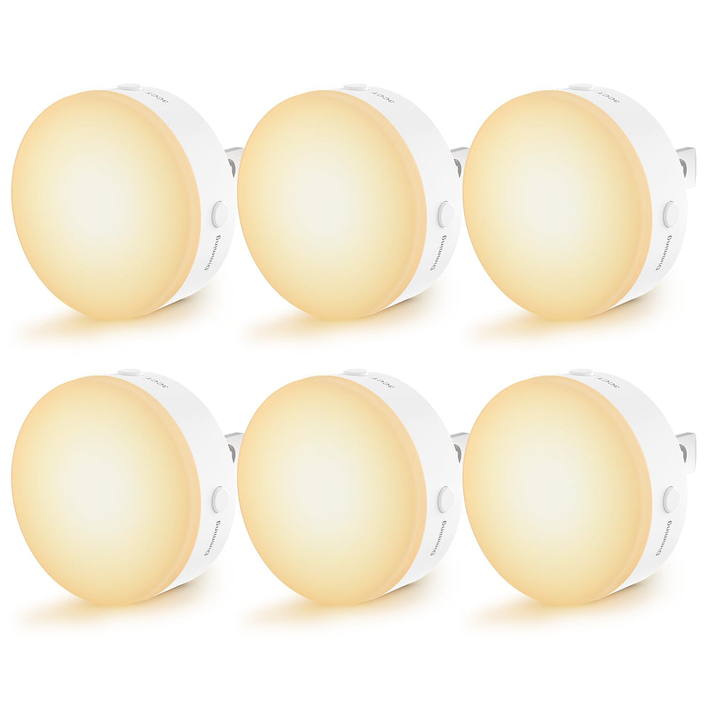 Junlit night light plug-in six-pack provides safe hallway illumination for nighttime navigation.