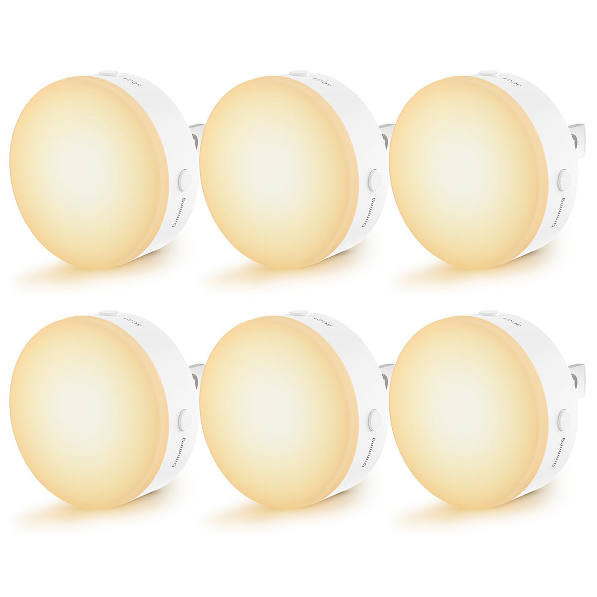 Junlit night light plug-in six-pack provides safe hallway illumination for nighttime navigation.