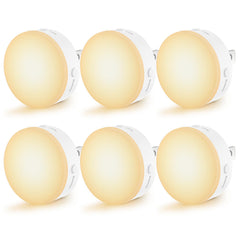 Junlit night light plug-in six-pack provides safe hallway illumination for nighttime navigation.