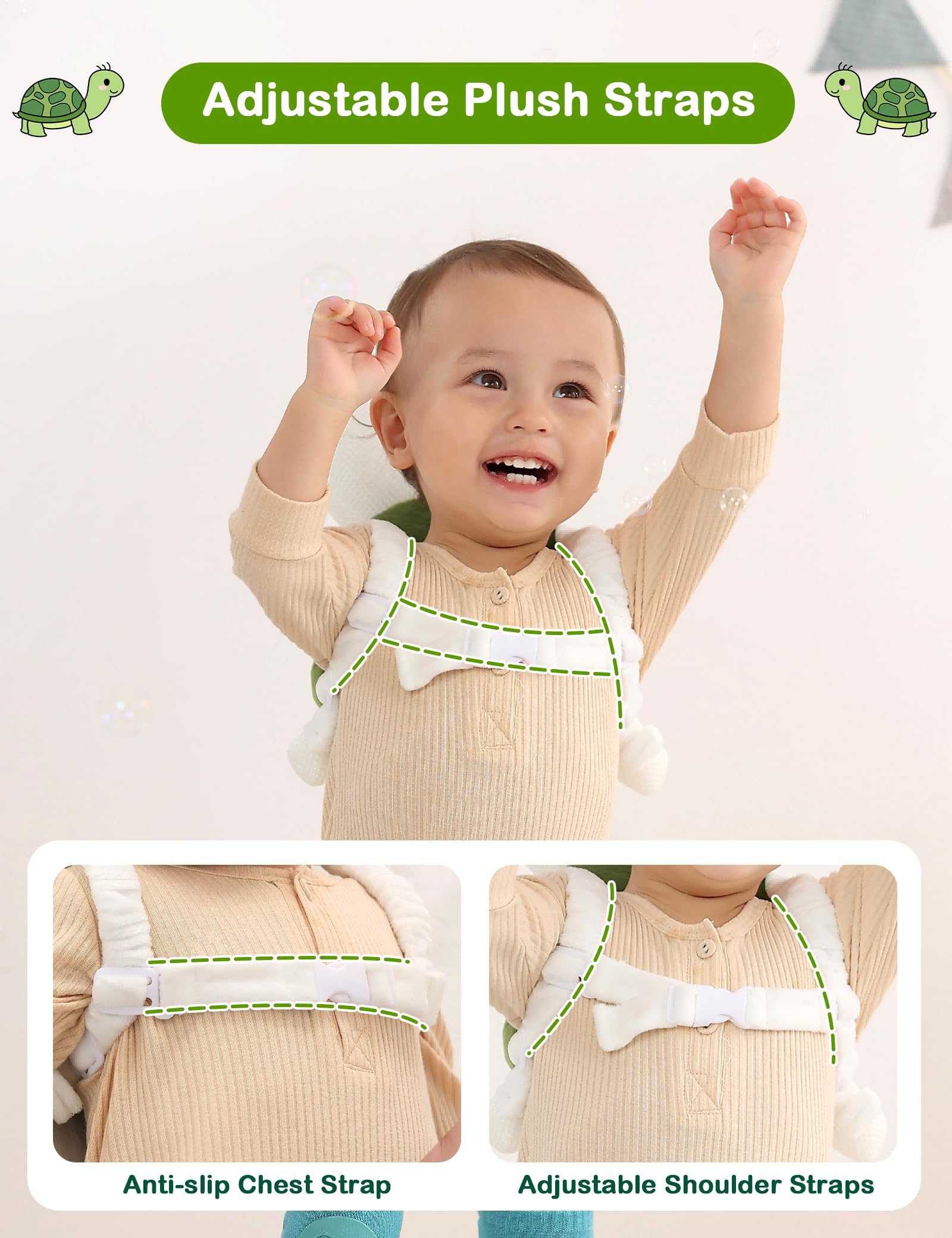JunNeng cartoon animal head protector showcases butterfly, turtle, elephant designs for engaging play