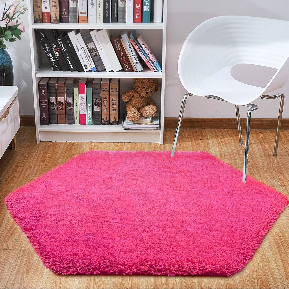 Junovo rug features non-slip backing to help keep play spaces safe.