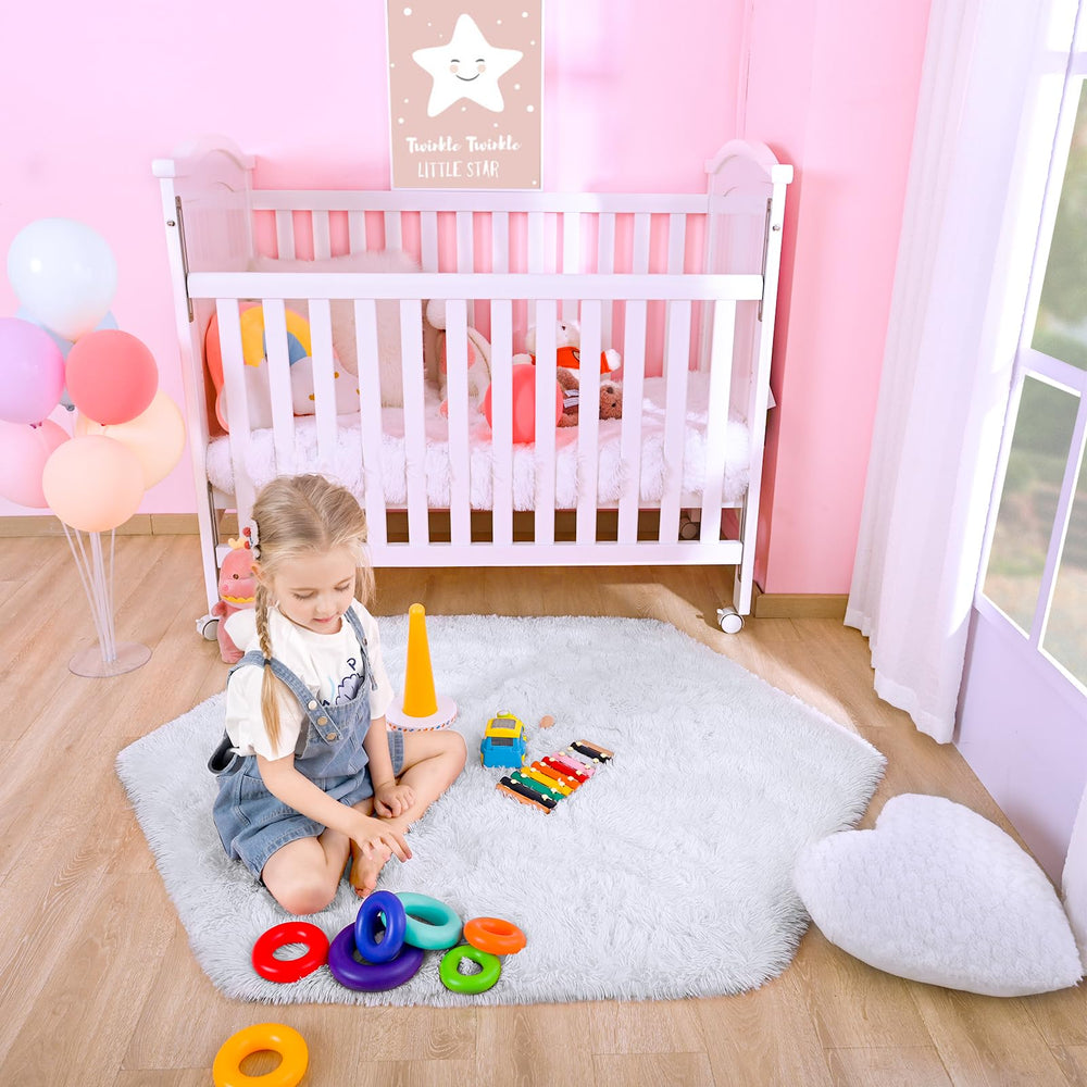 Junovo Ultra Soft Rug care-friendly surface invites easy wipe-clean maintenance