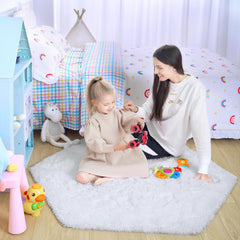 Junovo Ultra Soft Rug in dorm decor creates a soft space for study and play