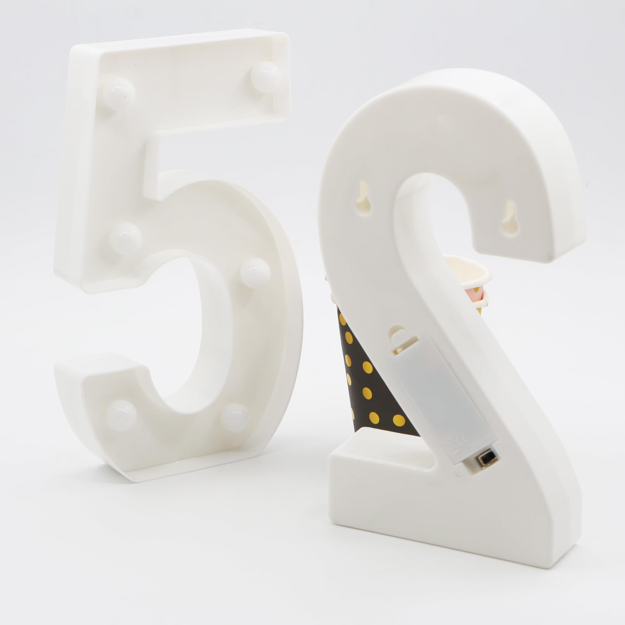 JunyRuny happy 1st birthday decor wall-hanger option with warm light.