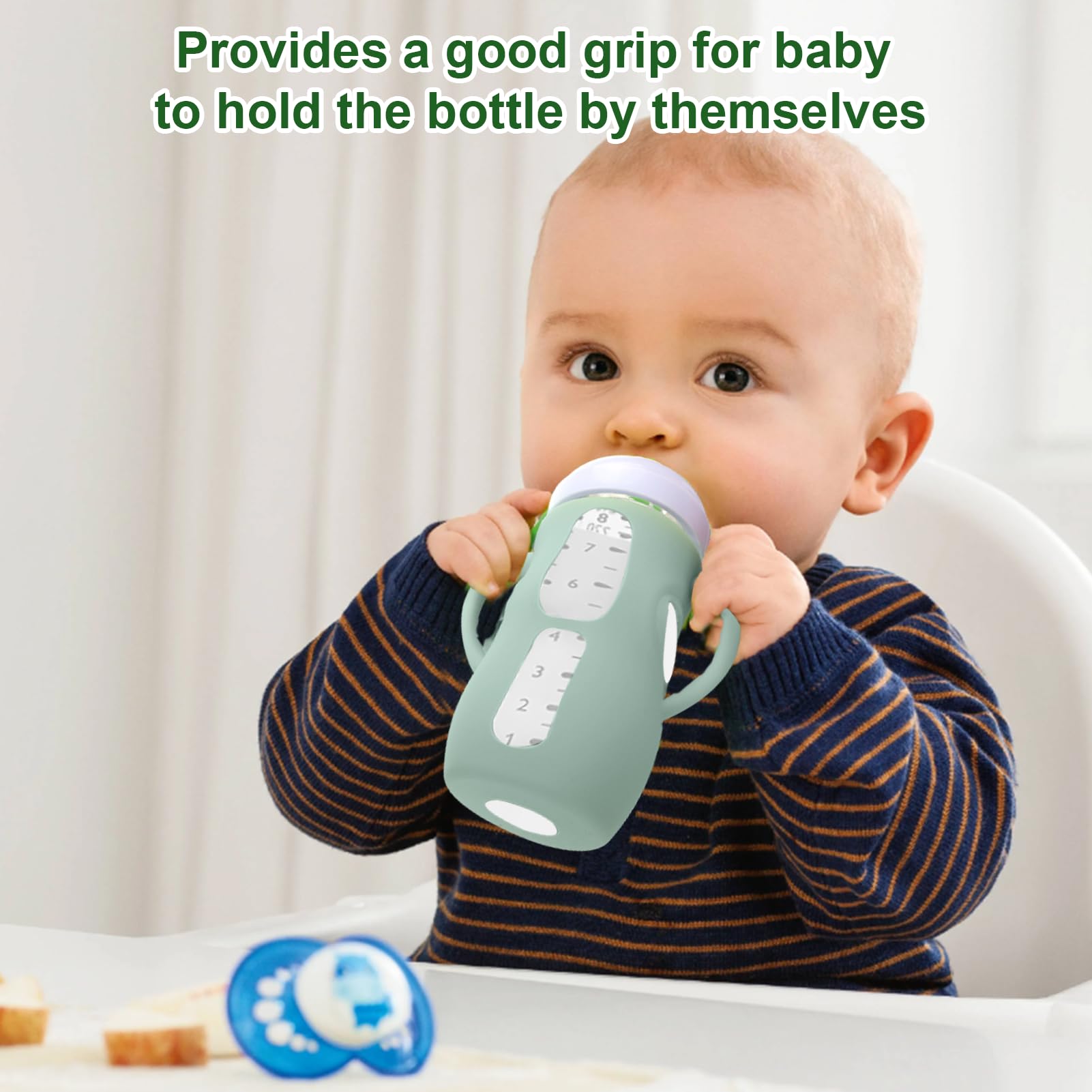 Juome silicone sleeve for 8 oz Avent bottle, BPA-free and safe.