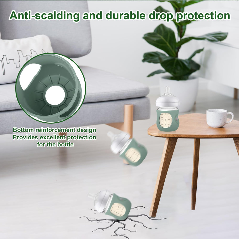 Juome sleeve protects bottle bottom from drops and bumps.
