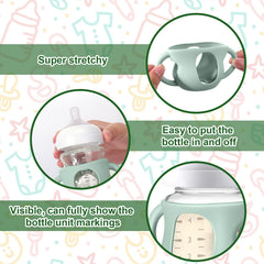 Juome silicone sleeve bottle-sleeve durable soft, food-grade material, easy to clean.