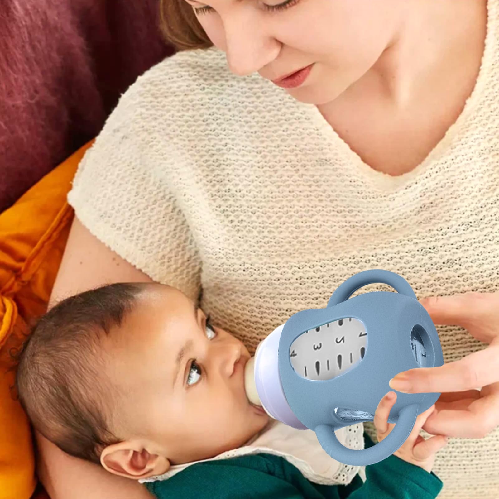 Juome silicone sleeve dishwasher-safe option for Philips Avent 4oz bottles.