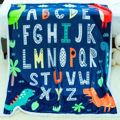Jurllyshe alphabet print closeup shows soft coral velvet texture for gentle skin.