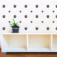 JURUOXIN dog paws wall decal is easily removable without wall damage.