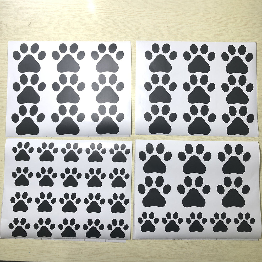 JURUOXIN dog paws wall decal suits living rooms and home offices.