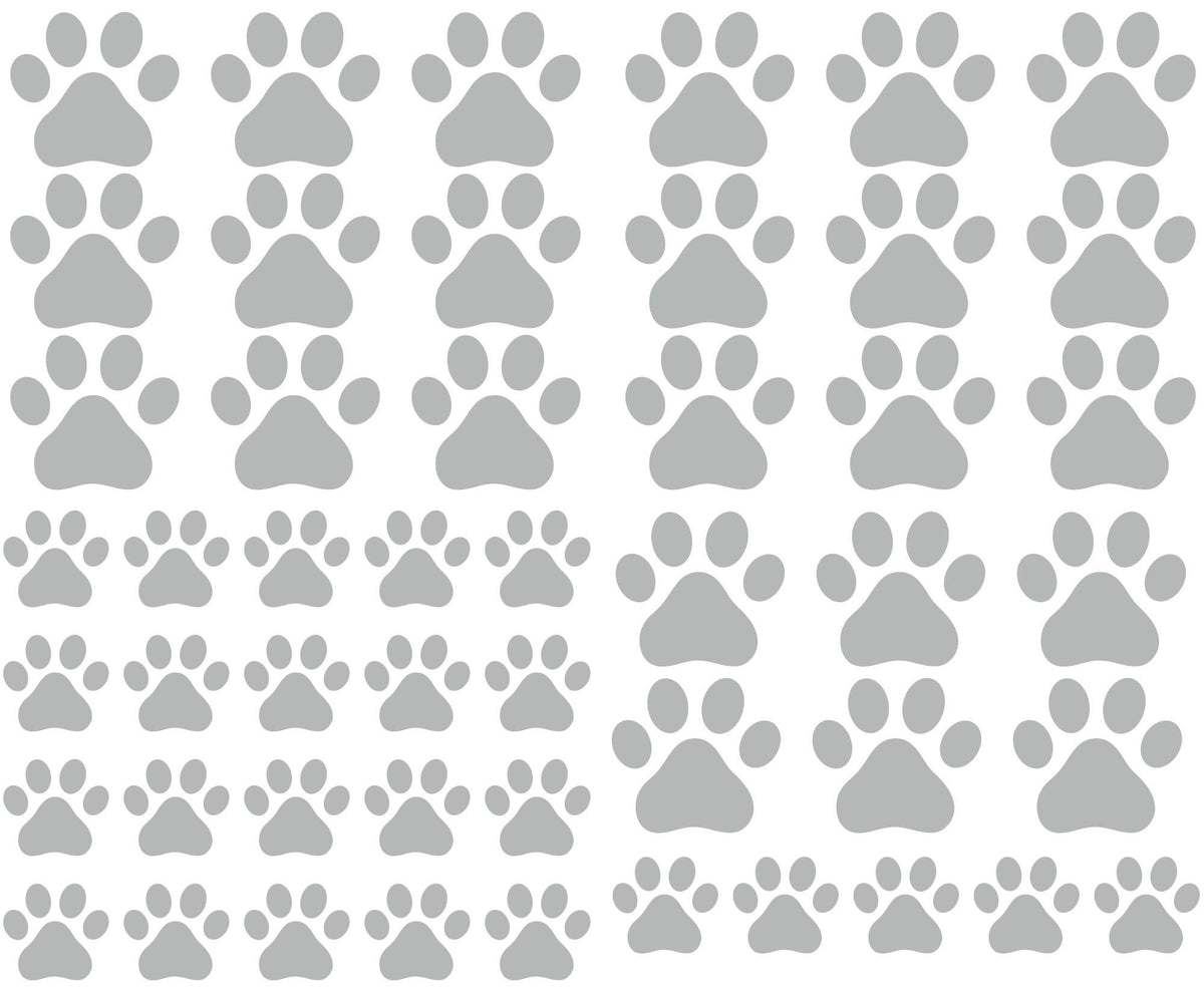 JURUOXIN dog paws wall decals grey for nursery decor and playful room accents.