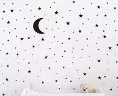 JURUOXIN moon wall decal for soothing bedtime ambiance in kids' rooms.