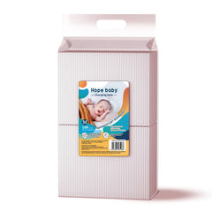 JUS COOl baby disposable changing pad 18x24 packaged for portable, leak-free diaper changes.