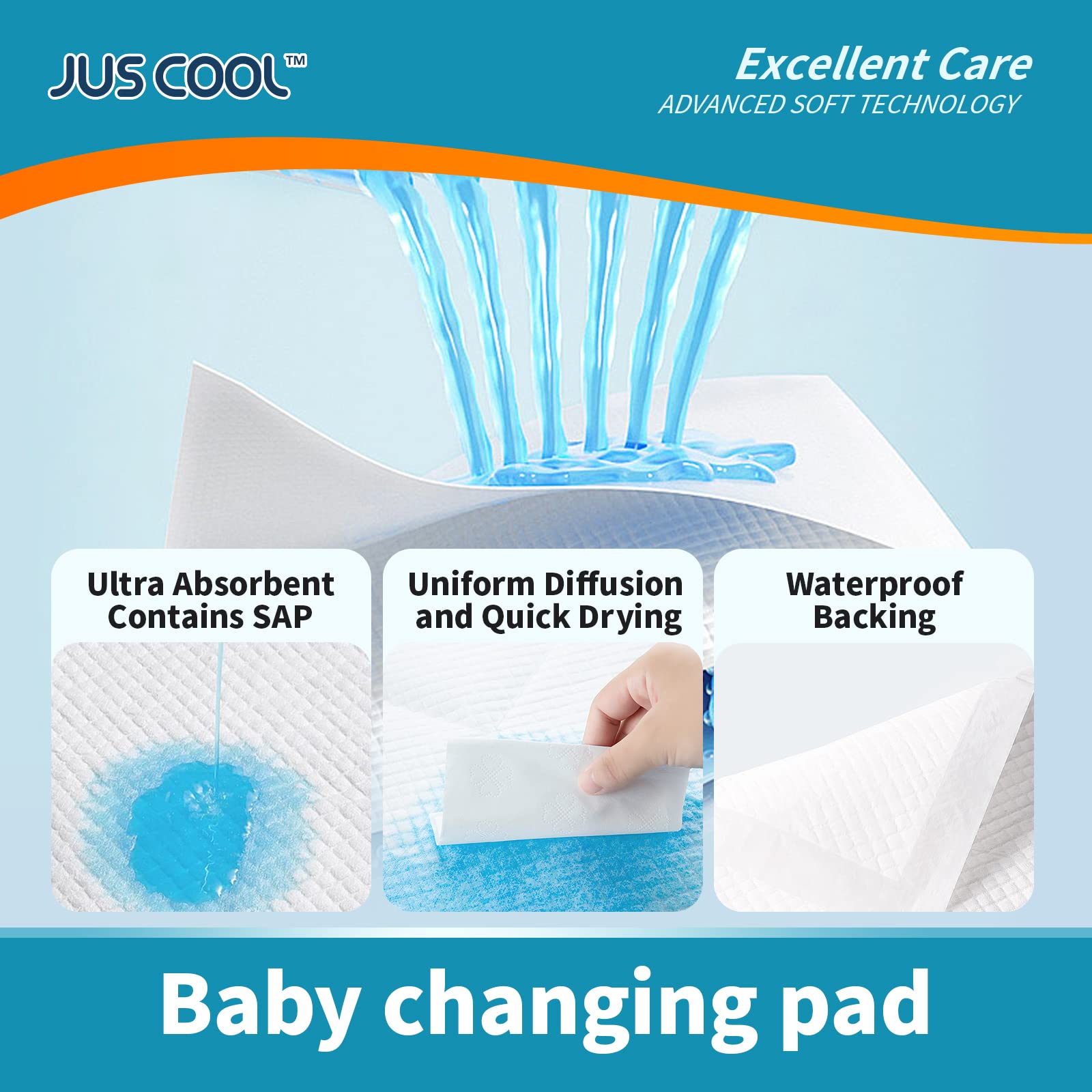 JUS COOL bed pads soft skin-contact surface offers comfortable daily use.