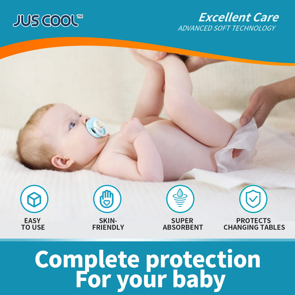 JUS COOL soft cotton surface provides a comfortable, skin-safe changing experience