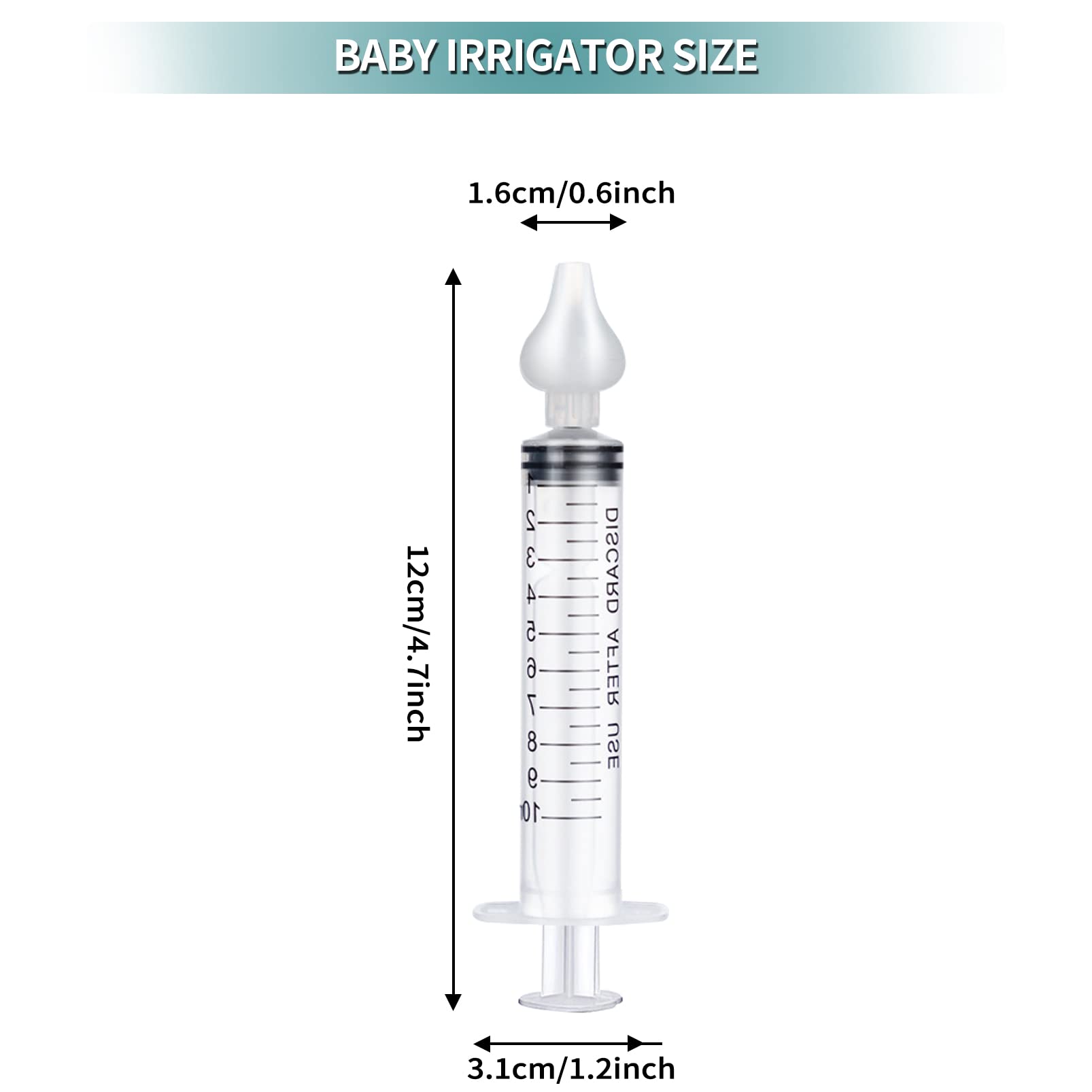 JUSONEY nose-syringe-compact-design shows portable design for on-the-go baby care