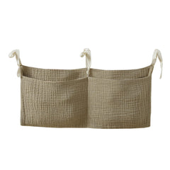 JUSTAUS cotton material backdrop highlights wear-resistant and washable design for busy parents.