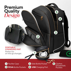 JustBaby Luv changing pad image emphasizes memory-foam headrest for comfortable diaper changes.