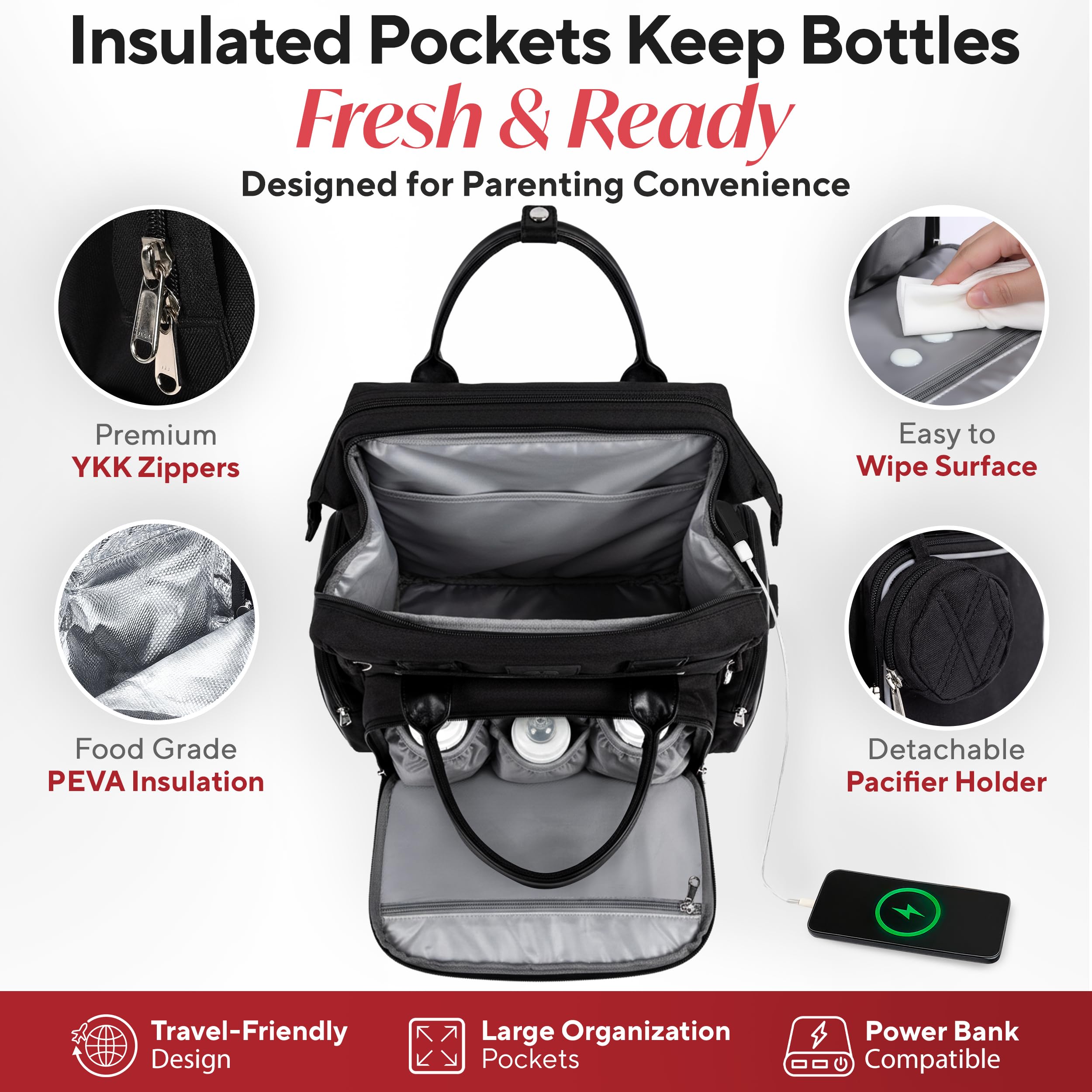 JustBaby Luv insulated bottle holders maintain temperature during outings