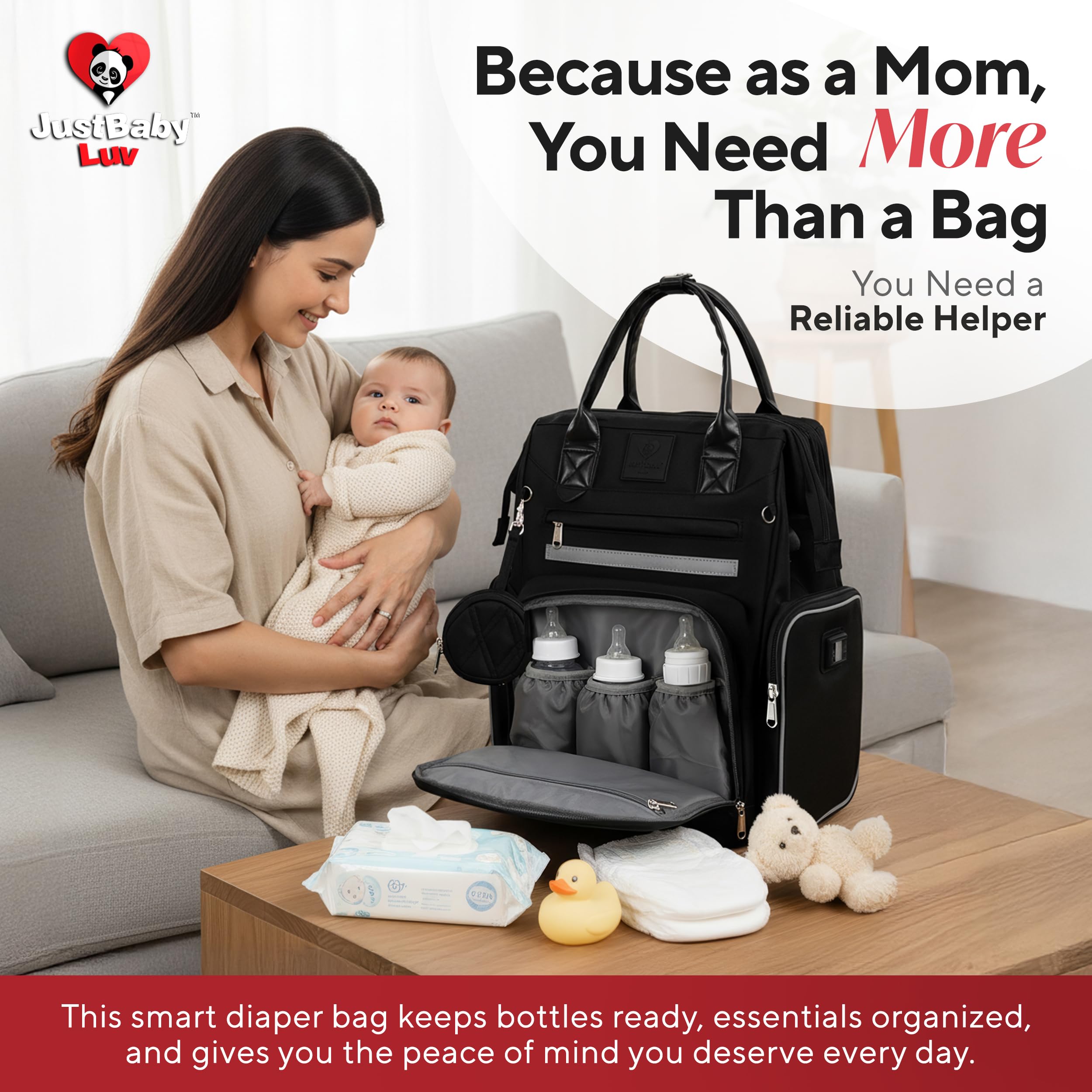 JustBaby Luv stroller attachment enables hands-free outings
