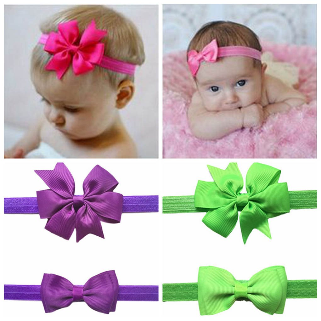 JustMyDress baby hairband pink bows, adorable accessory for special occasions
