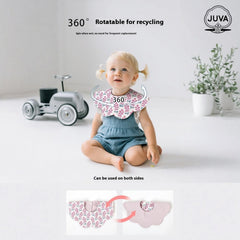 JUVA absorbent bib quickly soaks drool to keep baby dry