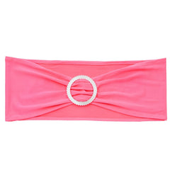 Juvale pink chair sash with silver buckle on wedding chair