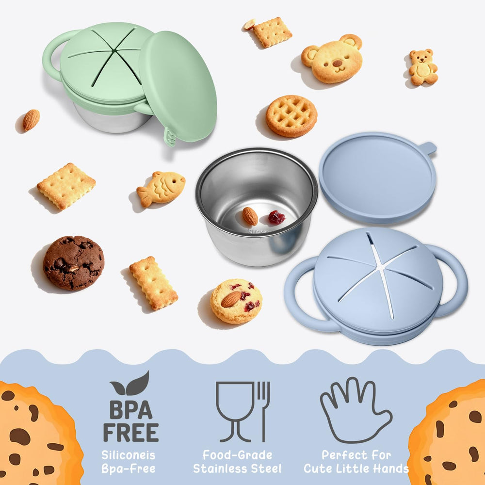 JVEOO vibrant colors make snack time engaging for toddlers.