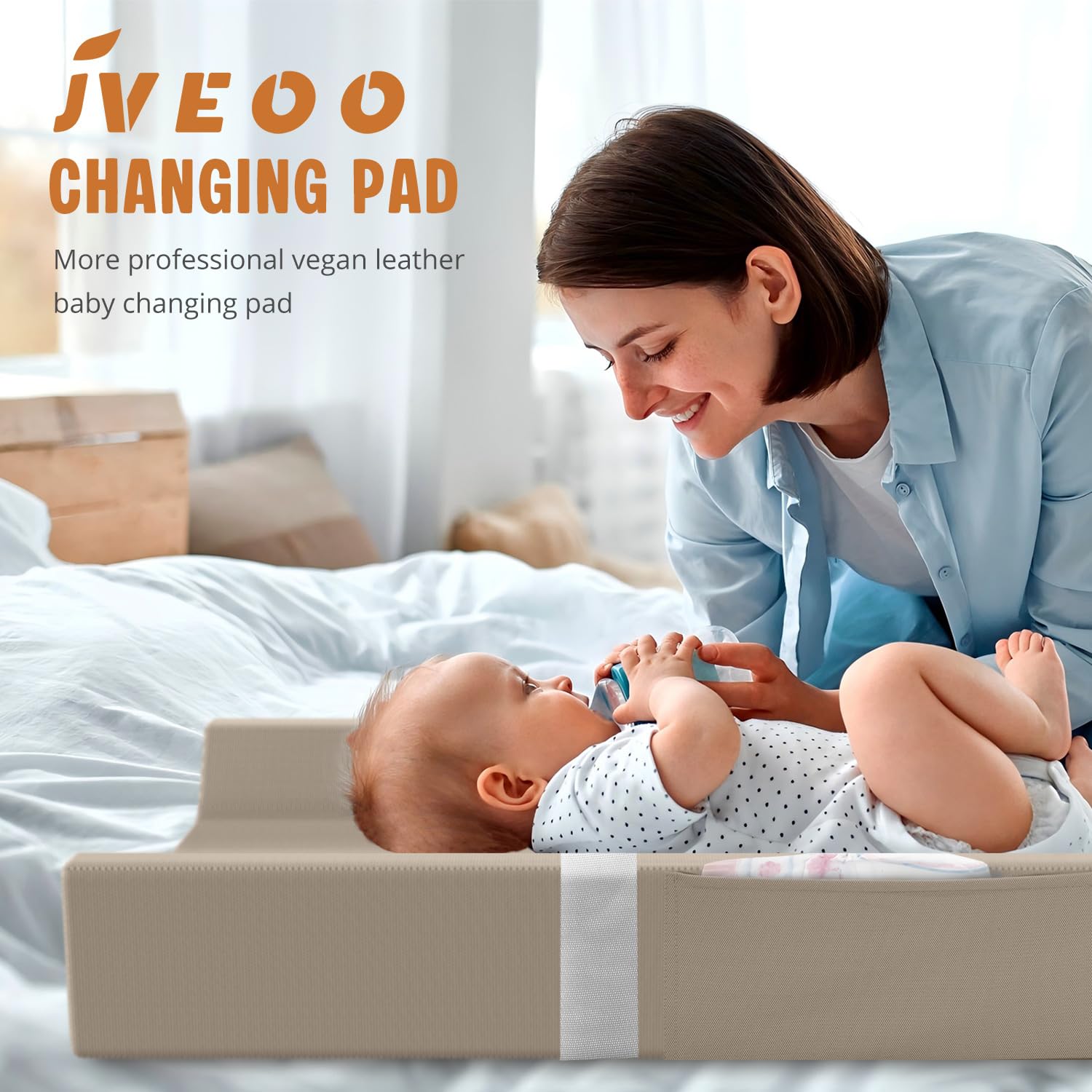 JVEOO changing pad stylish nursery design enhances home decor