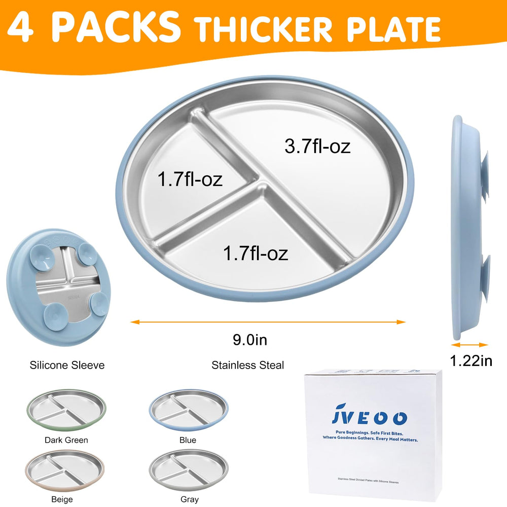 JVEOO ergonomic shallow scoop aids little hands during self-feeding