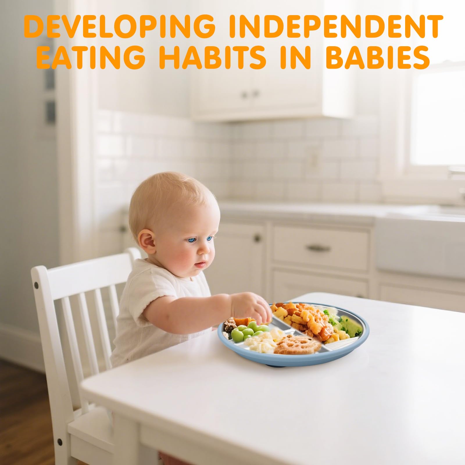 JVEOO portable plates are travel-ready for daycare, restaurants, and at home