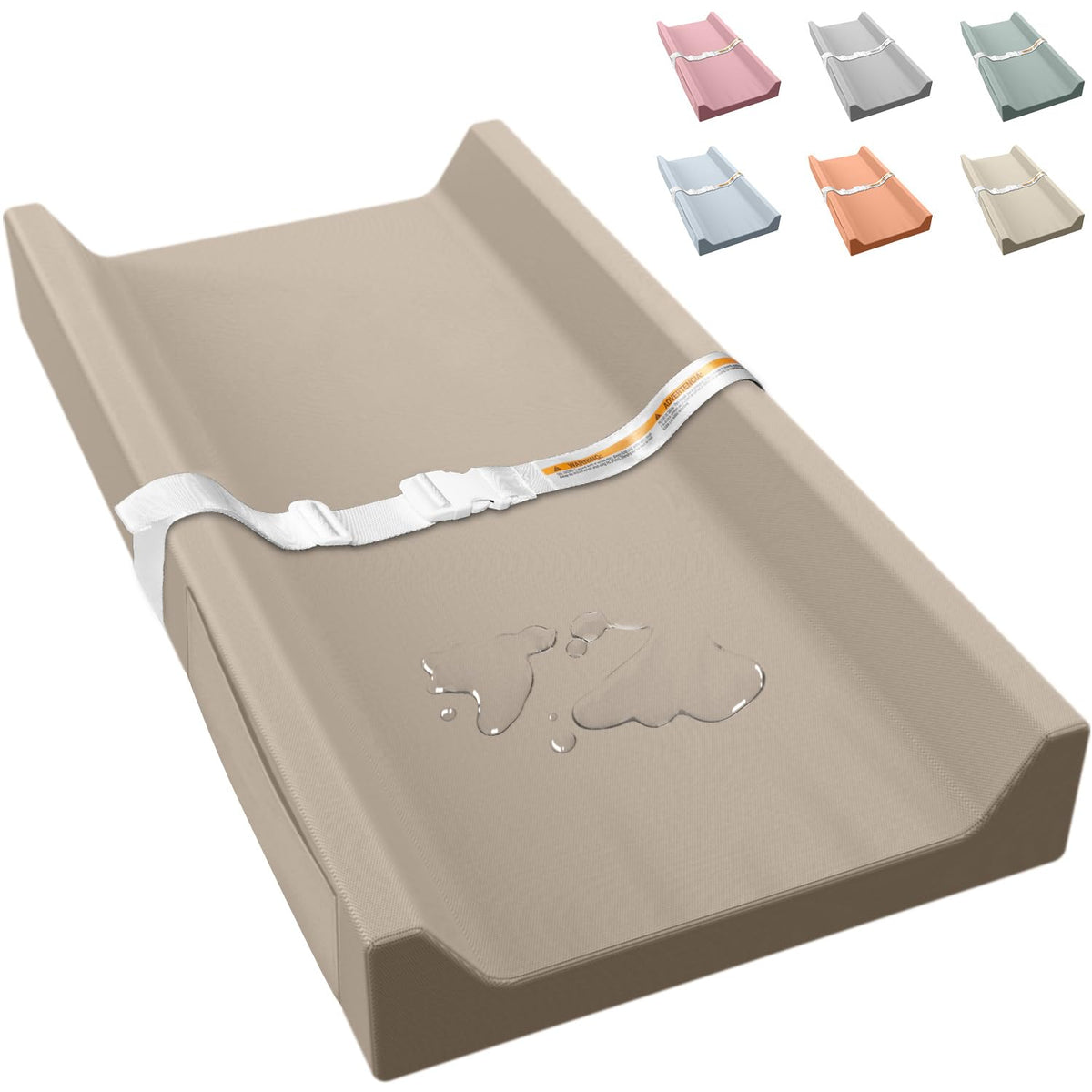 JVEOO vegan leather changing pad with wipeable surface for quick cleanups