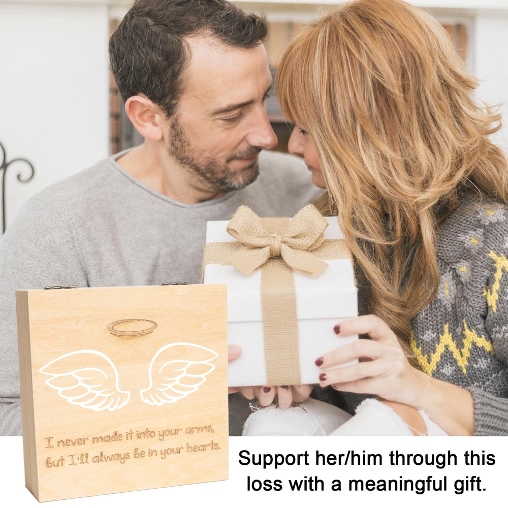 Jwitao miscarriage memorial box size 14x14x2.7 cm for easy display.