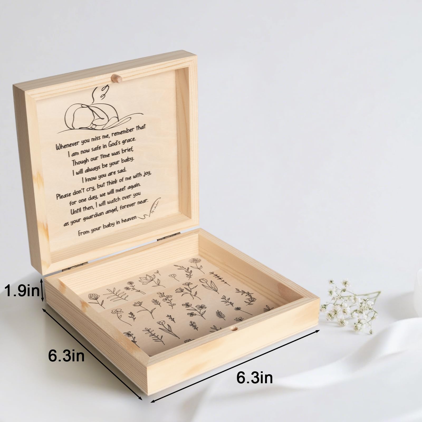 Jwitao miscarriage memorial box ultrasound slot stores ultrasound photos safely.