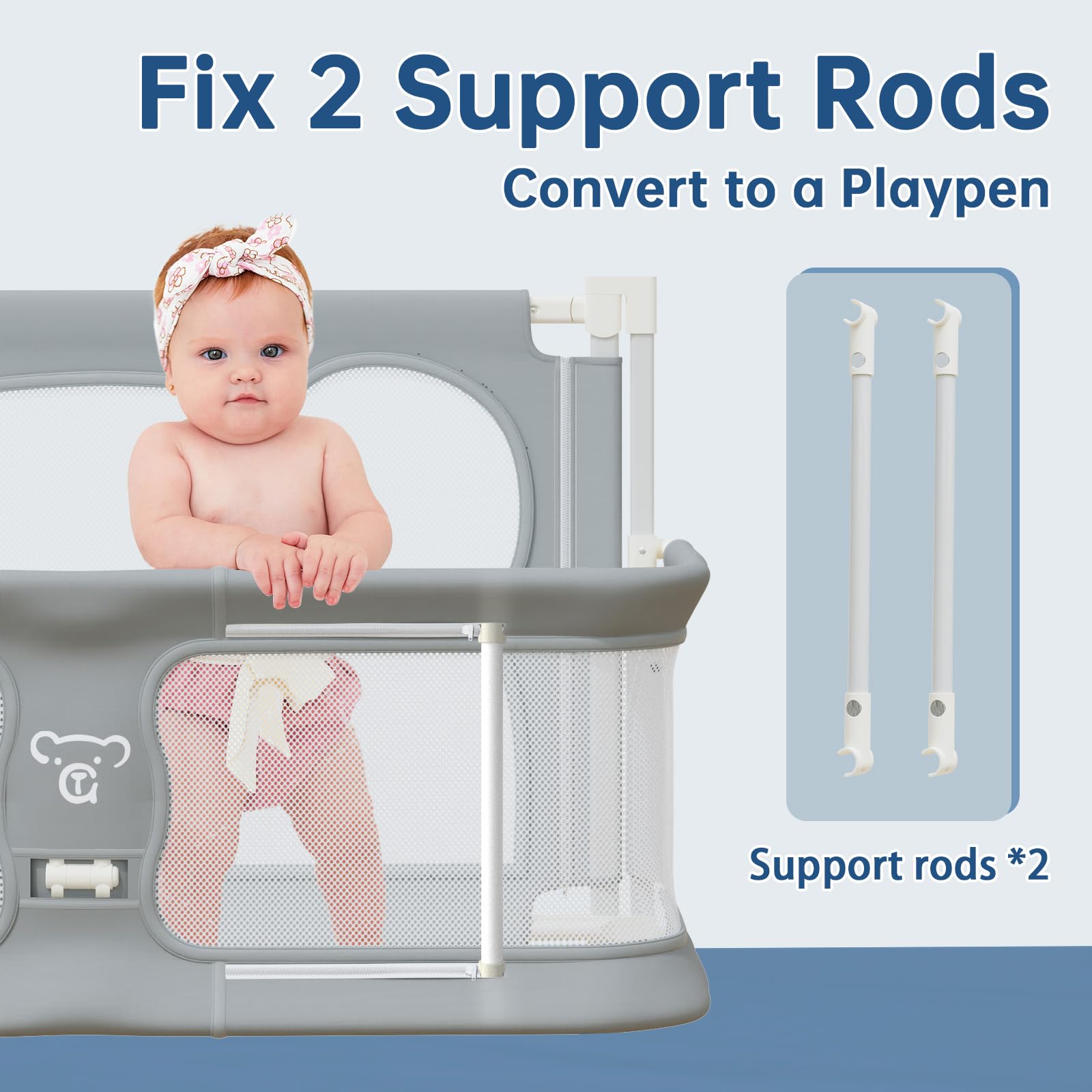 JWPEHOE adjustable base height fits various mattress thicknesses securely.