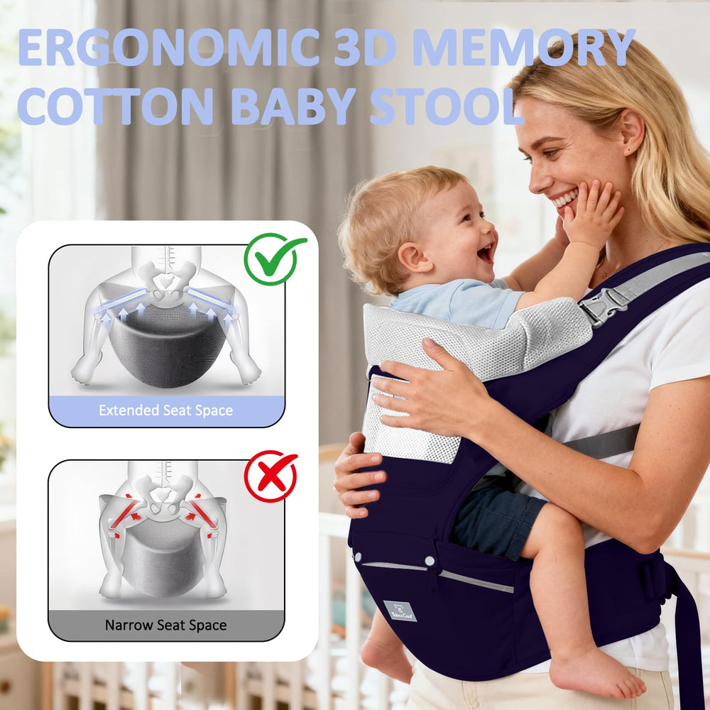 JWPEHOE extended waist belt on JWPEHOE carrier fits a wide range of bodies.