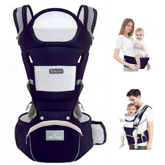 JWPEHOE baby carrier with hip-seat 6-in-1 wearing positions for versatile use.