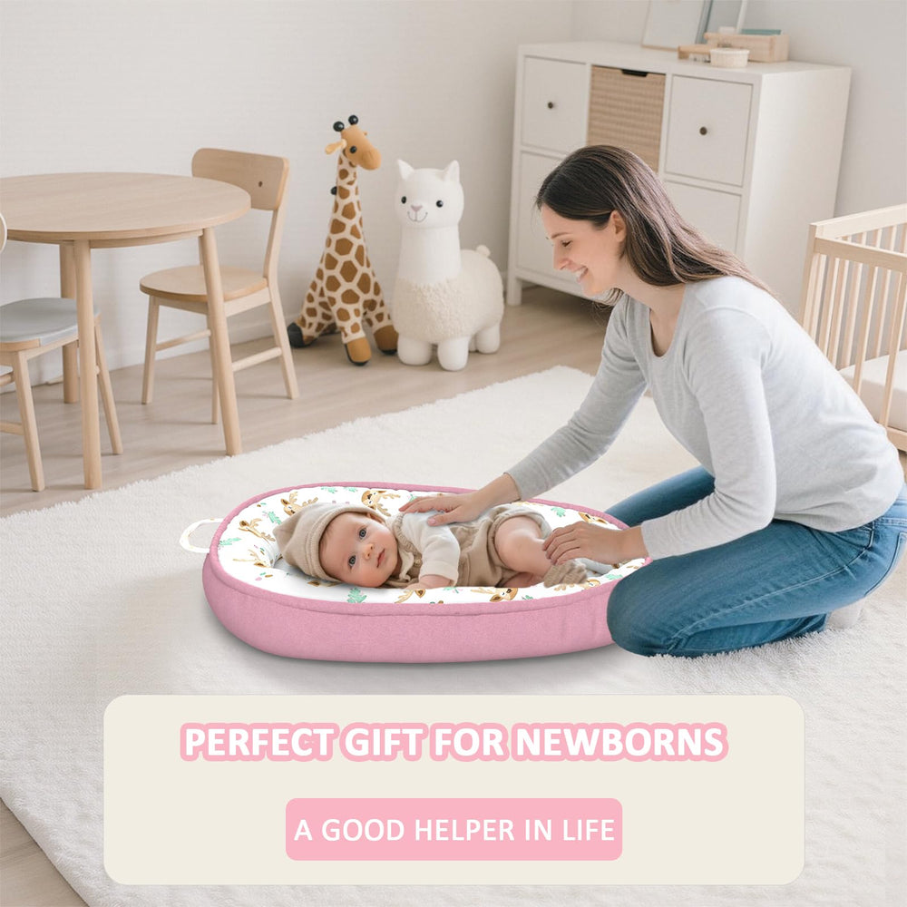 JWPEHOE baby lounger 2-way zipper enables easy setup and cleaning
