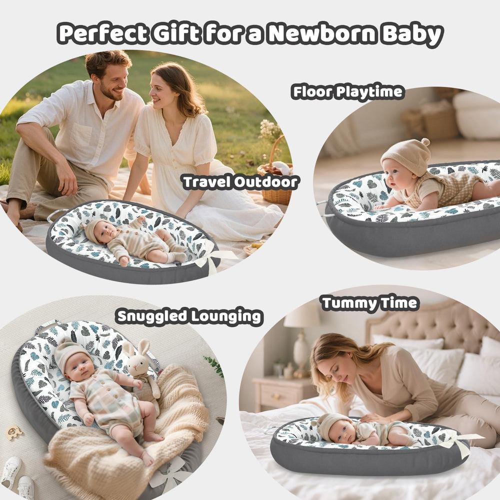 JWPEHOE baby lounger adjustable bow tie grows with your baby.