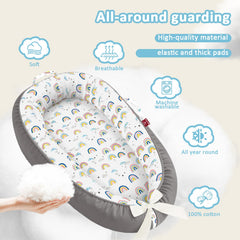 JWPEHOE Lounger mattress supports baby's back with added thickness.