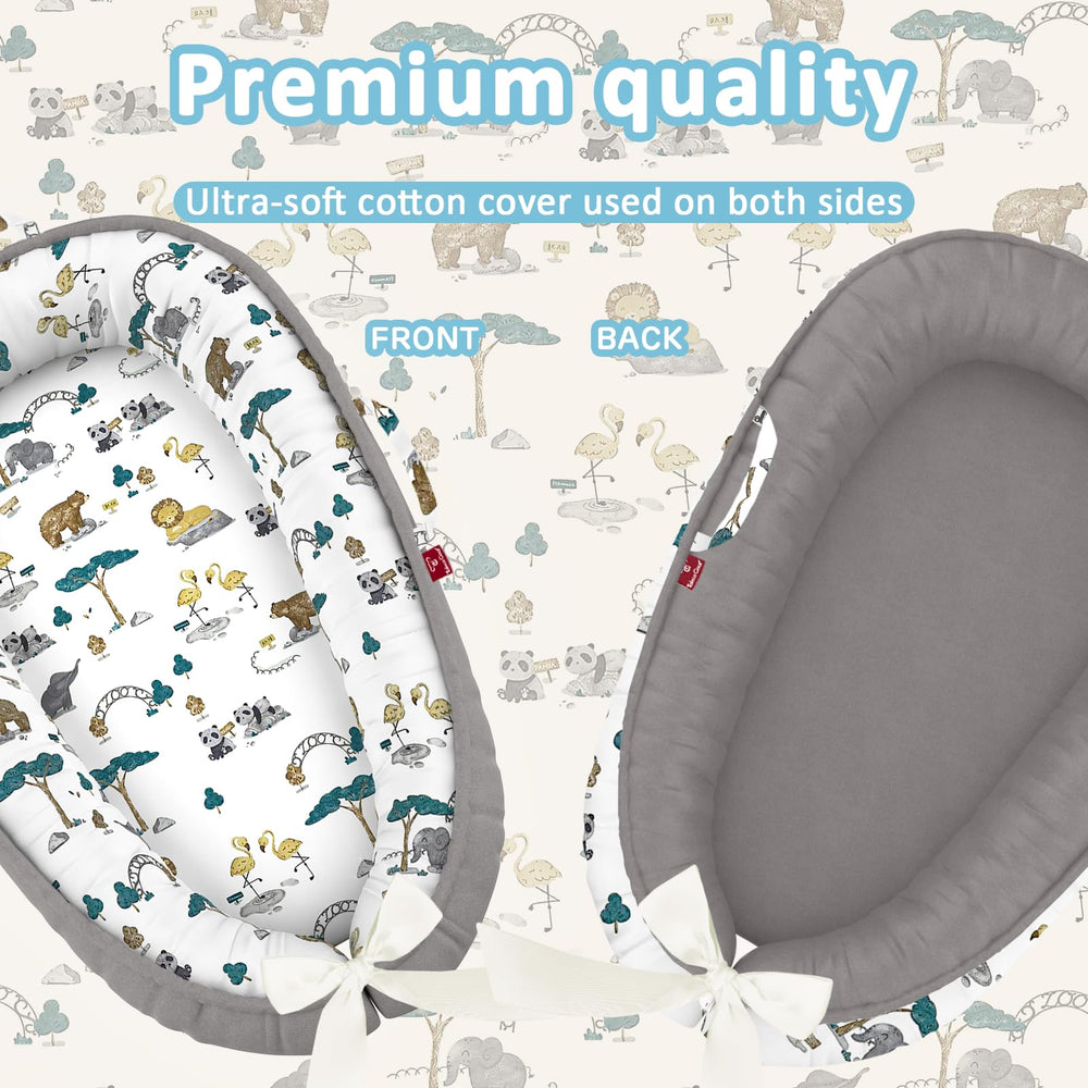 JWPEHOE baby lounger portable with handles for easy travel