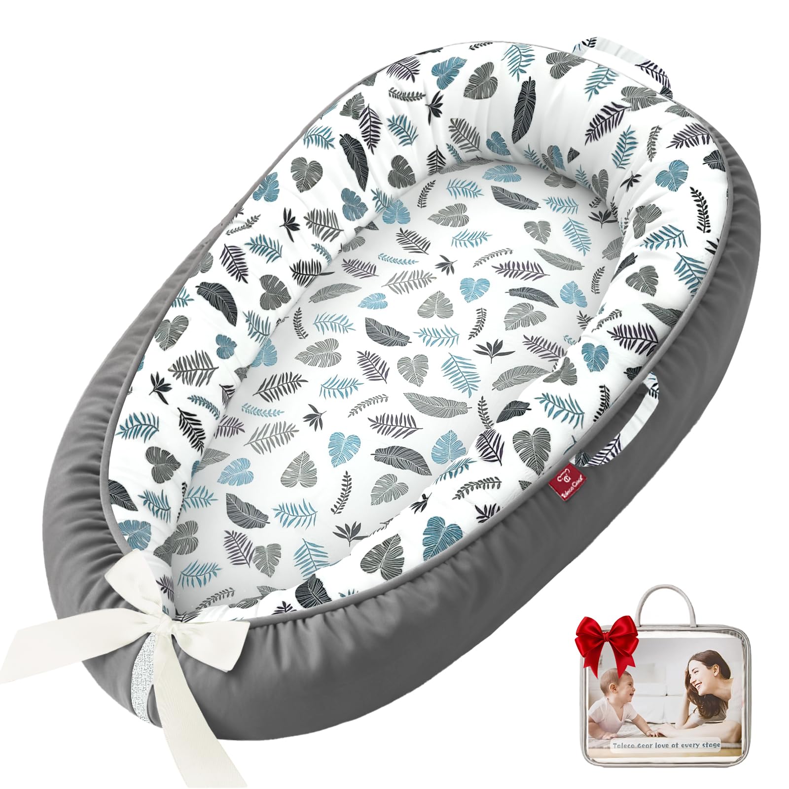 JWPEHOE baby lounger soft cotton fabric for gentle newborn comfort and breathability.