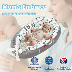 JWPEHOE baby lounger thick bumper provides all around protection during cuddles