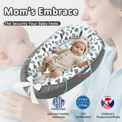 JWPEHOE baby lounger thick bumper protects baby from all-around contact and cushions.