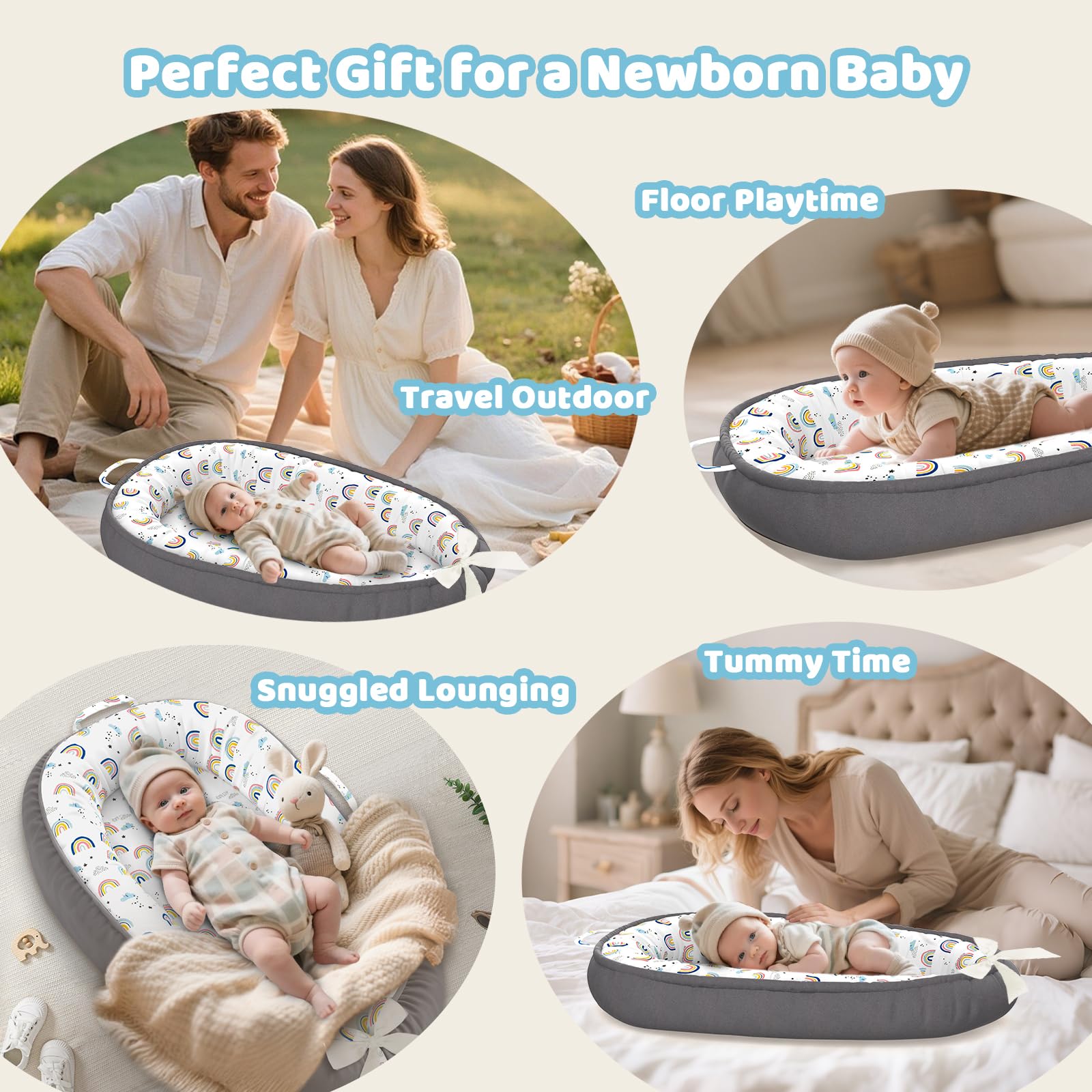 JWPEHOE Lounger uses a 2-way zipper for easy cover removal and washing.